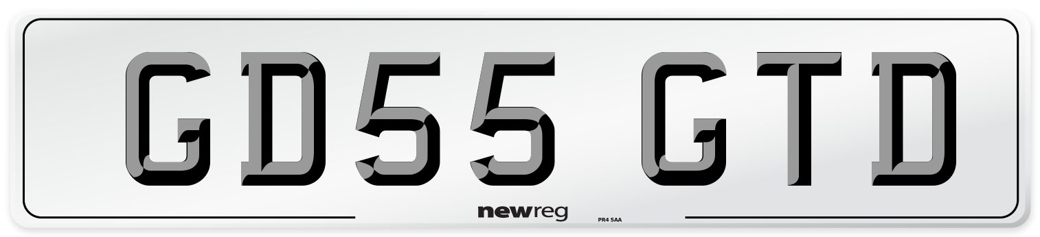 GD55 GTD Number Plate from New Reg